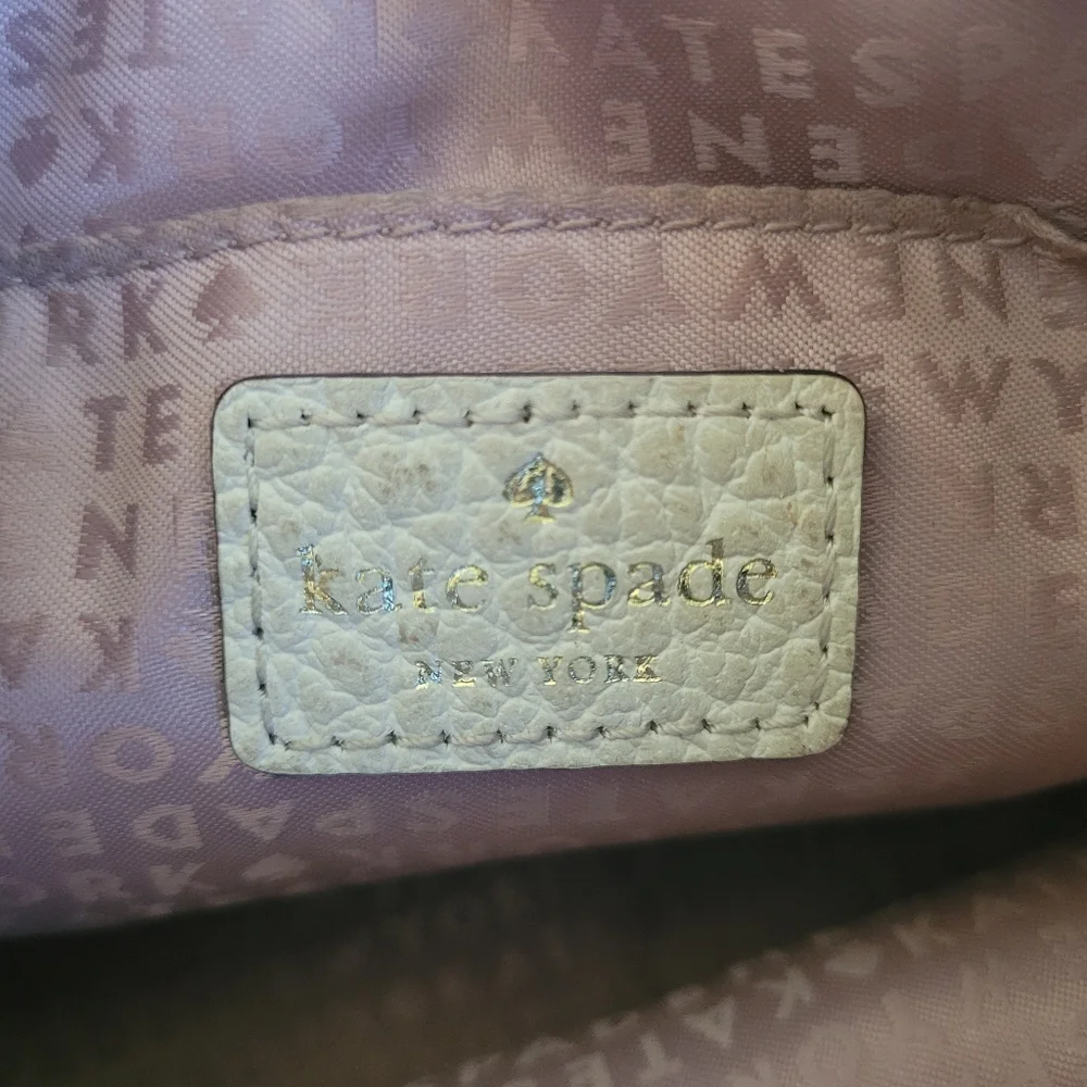 Kate Spade Bay Street Cream White Leather Crossbody Bag